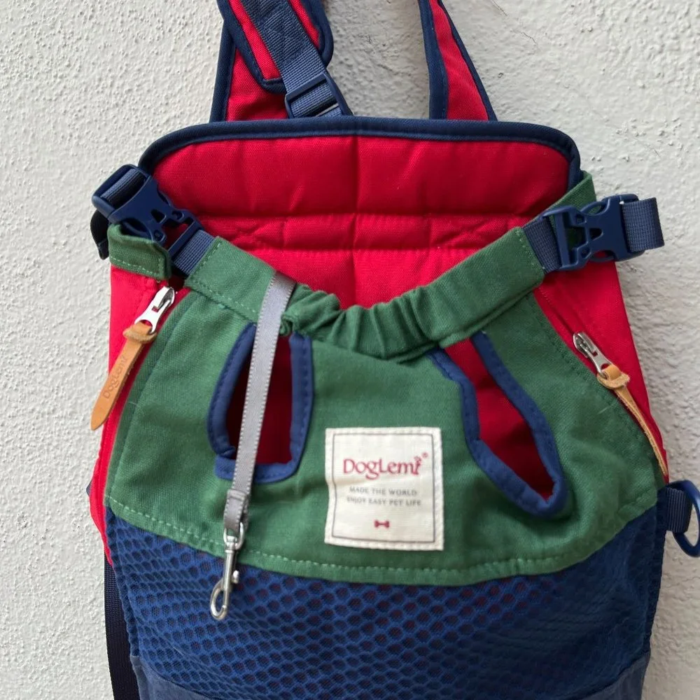 Doglemi Dog Carrier Backpack Front Facing Airline Approved. Multicolored